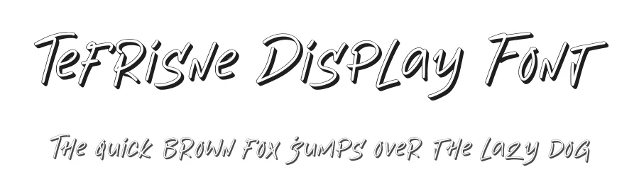Tefrisne Display Font by Dhabee — Script Handwritten Font