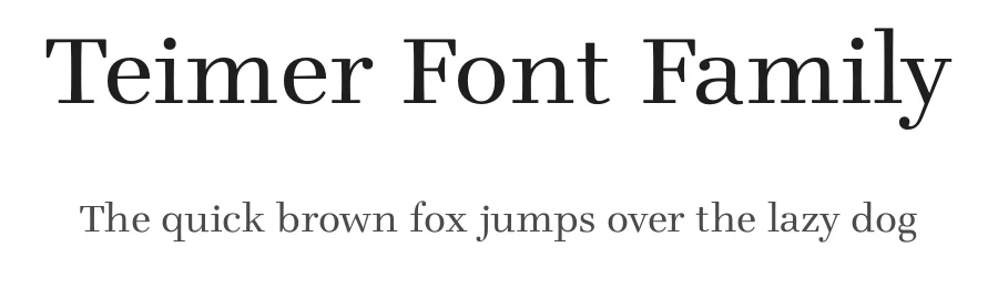 Teimer Font Family by Suitcase Type Foundry — Serif Font
