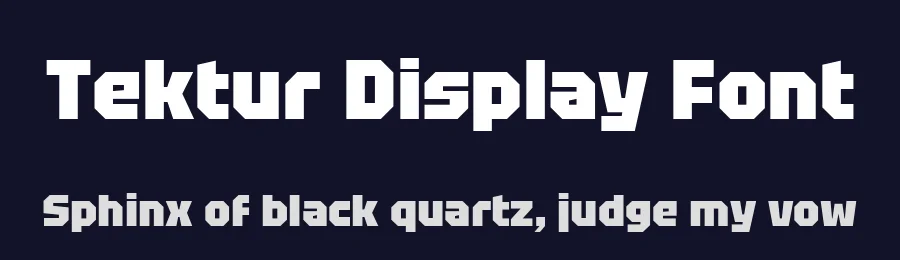 Tektur Display Font by Adam Jagosz — Display Font — thumbnail 2