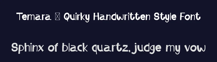 Temara – Quirky Handwritten Style Font by Pinisiart — Script Handwritten Font — thumbnail 2