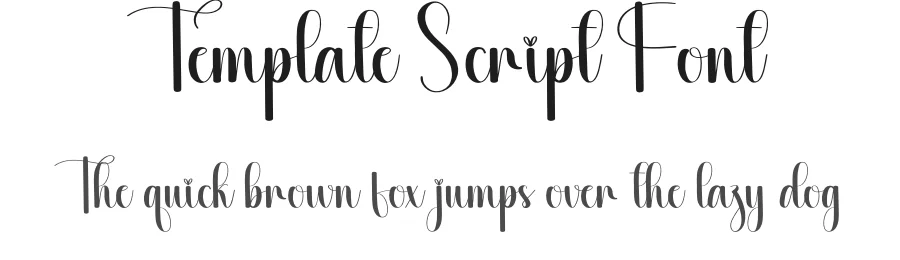 Template Script Font by creativeletter — Script Handwritten Font