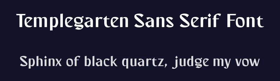 Templegarten Sans Serif Font by Ilya Zakharov — Sans Serif Font — thumbnail 2