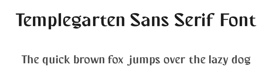 Templegarten Sans Serif Font by Ilya Zakharov — Sans Serif Font