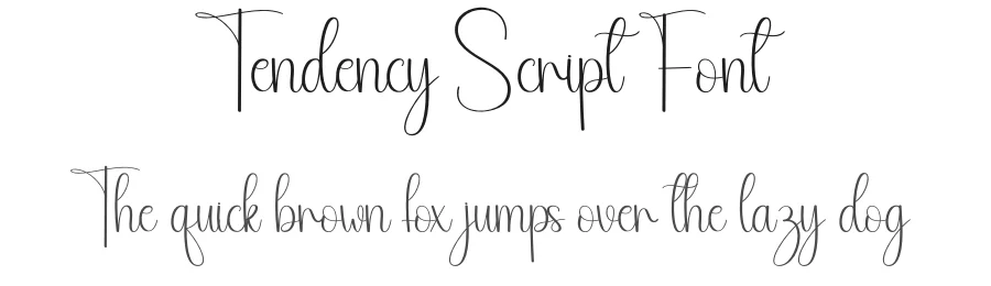 Tendency Script Font by andikastudio — Script Handwritten Font
