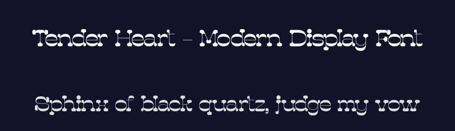 Tender Heart – Modern Display Font by timelesstype.co — Display Font — thumbnail 2