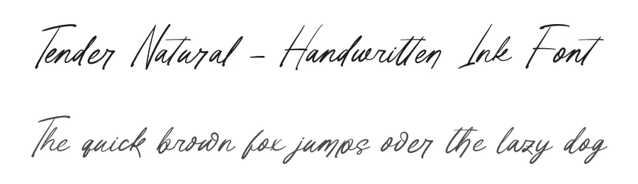 Tender Natural – Handwritten Ink Font by letterenastudios — Script Handwritten Font