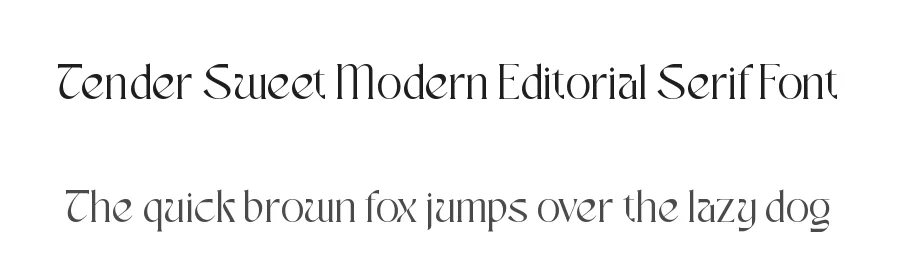 Tender Sweet Modern Editorial Serif Font by Amorfa Type — Display Font