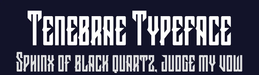 Tenebrae Typeface by Typeface — Sans Serif Font — thumbnail 2