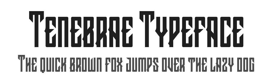 Tenebrae Typeface by Typeface — Sans Serif Font