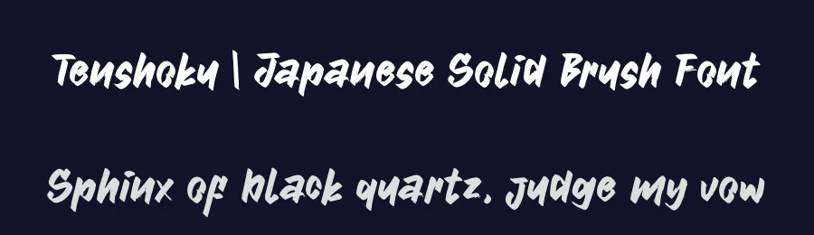 Tenshoku | Japanese Solid Brush Font by Denustudios — Script Handwritten Font — thumbnail 2
