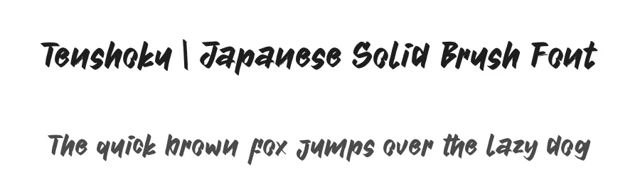 Tenshoku | Japanese Solid Brush Font by Denustudios — Script Handwritten Font