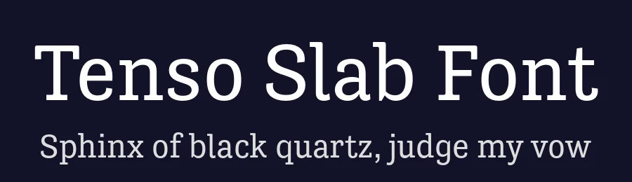 Tenso Slab Font by exljbris — Slab Serif Font — thumbnail 2