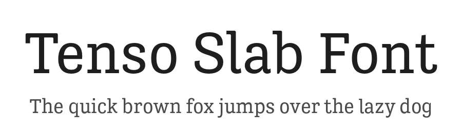 Tenso Slab Font by exljbris — Slab Serif Font
