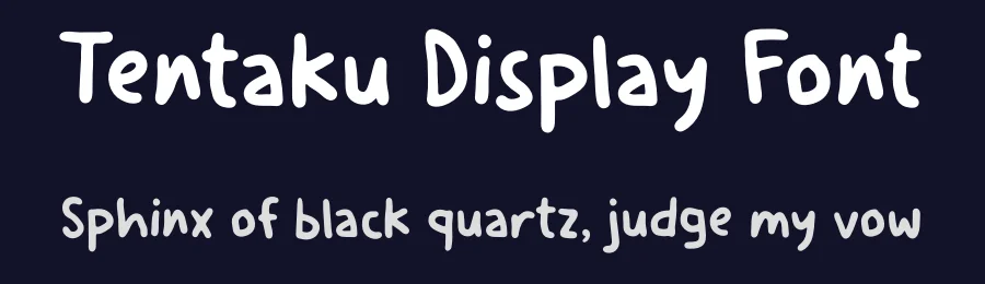 Tentaku Display Font by Aivos Dreams — Display Font — thumbnail 2