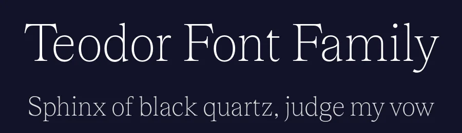 Teodor Font Family by Martin Vácha — Serif Font — thumbnail 2