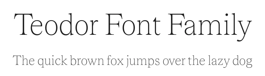 Teodor Font Family by Martin Vácha — Serif Font