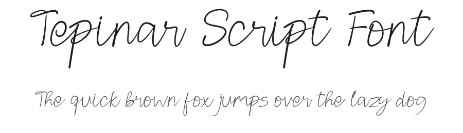 Tepinar Script Font by Ismunandar Rambe — Script Handwritten Font