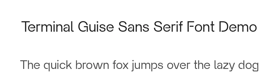 Terminal Guise Sans Serif Font Demo by Hanken Design Co. β Sans Serif Font