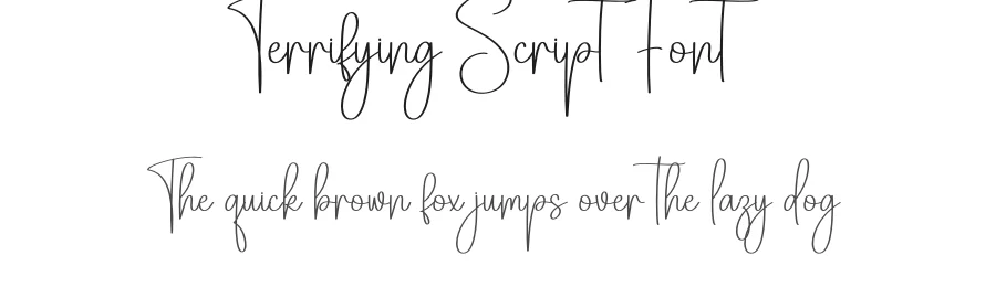 Terrifying Script Font by creativeletter — Script Handwritten Font