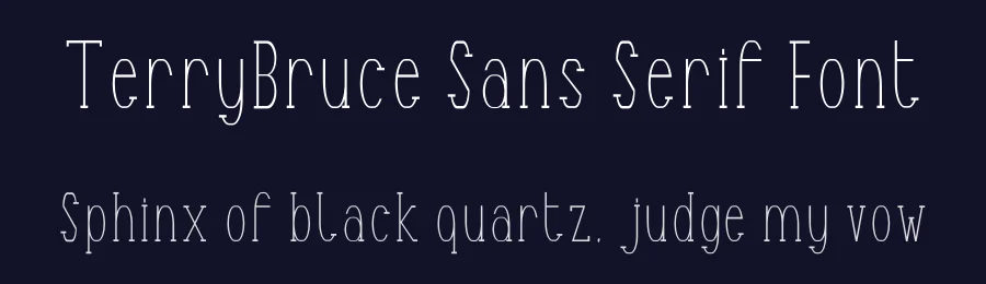 TerryBruce Sans Serif Font by edricstudio — Sans Serif Font — thumbnail 2