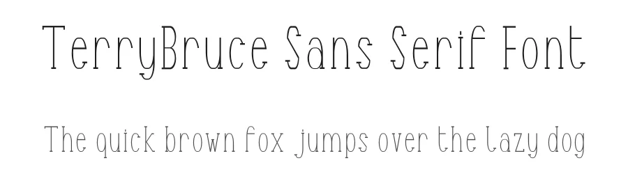 TerryBruce Sans Serif Font by edricstudio — Sans Serif Font