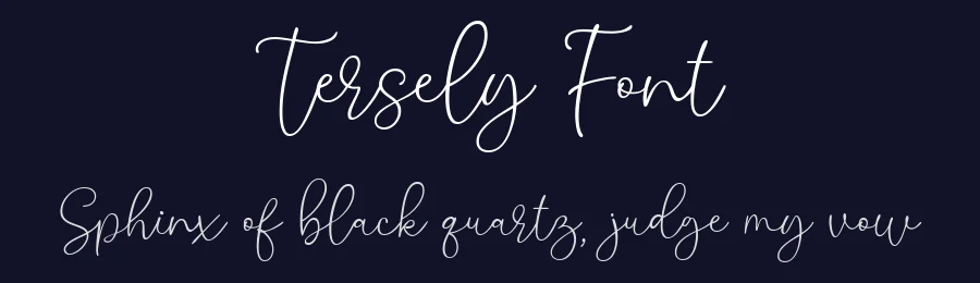 Tersely Font by nhfonts — Script Handwritten Font — thumbnail 2