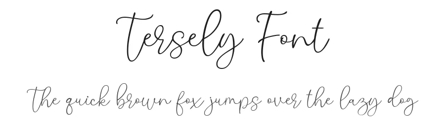 Tersely Font by nhfonts β Script Handwritten Font