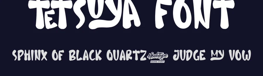 Tetsuya Font by noahtype — Display Font — thumbnail 2