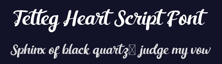 Tetteg Heart Script Font by twinletter — Script Handwritten Font — thumbnail 2