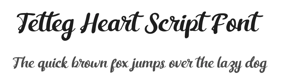 Tetteg Heart Script Font by twinletter — Script Handwritten Font
