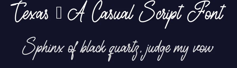 Texas – A Casual Script Font by dilbadil — Script Handwritten Font — thumbnail 2