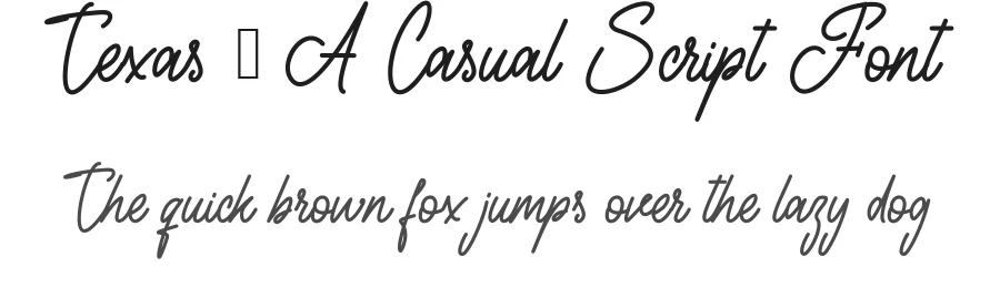 Texas – A Casual Script Font by dilbadil — Script Handwritten Font