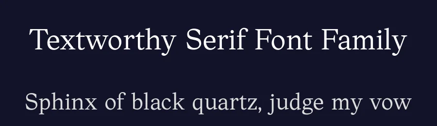 Textworthy Serif Font Family by Caron twice — Serif Font — thumbnail 2