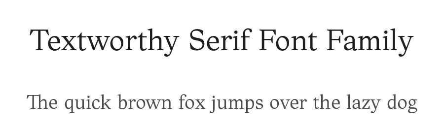 Textworthy Serif Font Family by Caron twice — Serif Font