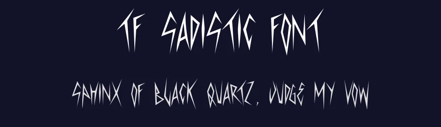 TF Sadistic Font by Teenage Foundry — Display Font — thumbnail 2
