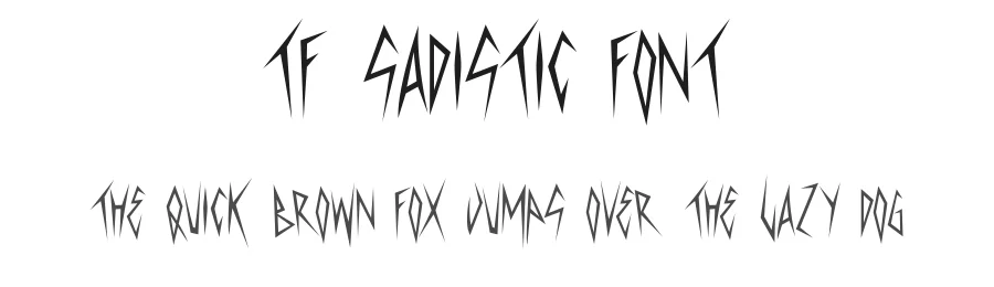 TF Sadistic Font by Teenage Foundry — Display Font