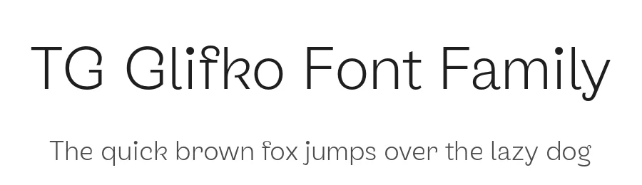 TG Glifko Font Family by Tegamitype β Sans Serif Font