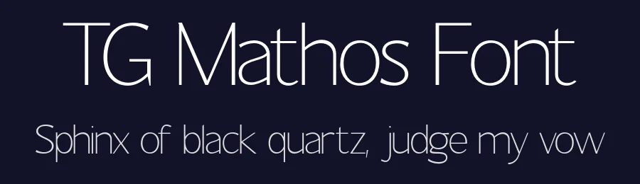 TG Mathos Font by mochoby — Display Font — thumbnail 2