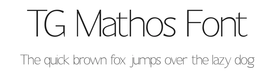 TG Mathos Font by mochoby — Display Font