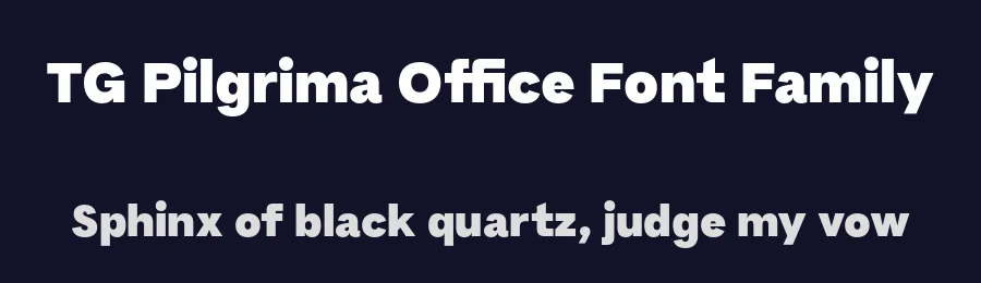 TG Pilgrima Office Font Family by Tegami Type — Sans Serif Font — thumbnail 2