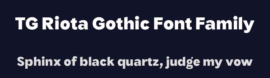 TG Riota Gothic Font Family by Tegami Type — Sans Serif Font — thumbnail 2
