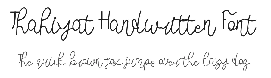 Thahiyat Handwritten Font by edricstudio — Script Handwritten Font