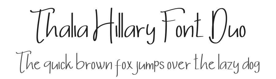 Thalia Hillary Font Duo by edricstudio — Script Handwritten Font