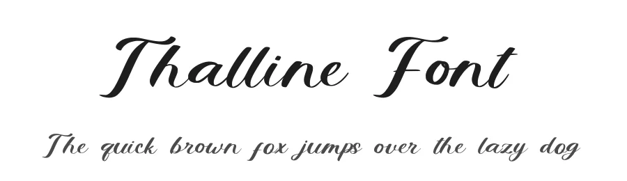 Thalline Font by Dhabee — Script Handwritten Font