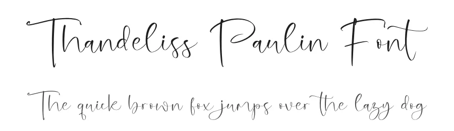 Thandeliss Paulin Font by glorytype — Script Handwritten Font