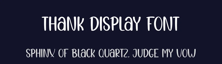 Thank Display Font by creativeletter — Display Font — thumbnail 2