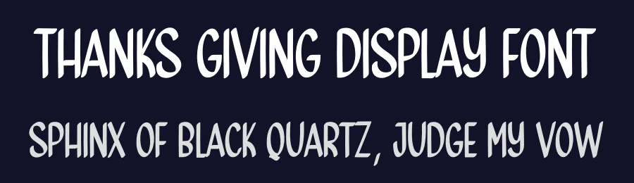 Thanks Giving Display Font by creativeletter — Display Font — thumbnail 2