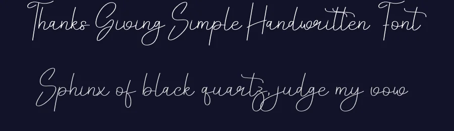Thanks Giving Simple Handwritten Font by creativeletter — Script Handwritten Font — thumbnail 2