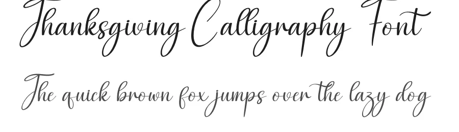 Thanksgiving Calligraphy Font by creativeletter — Script Handwritten Font