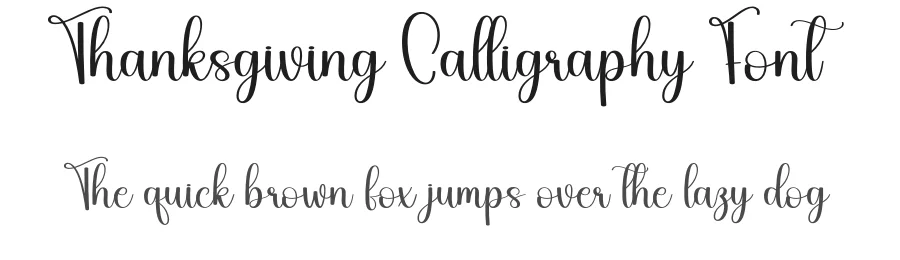 Thanksgiving Calligraphy Font by creativeletter — Script Handwritten Font